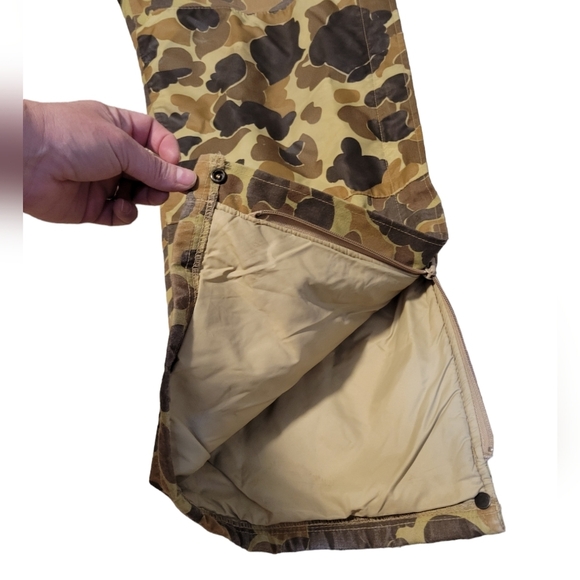 Columbia Goretex Men's Snow Duck Camo Overall Bib Pants Size Large Vintage - Picture 7 of 13